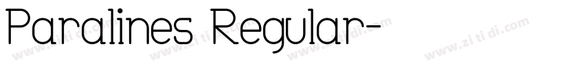 Paralines Regular字体转换